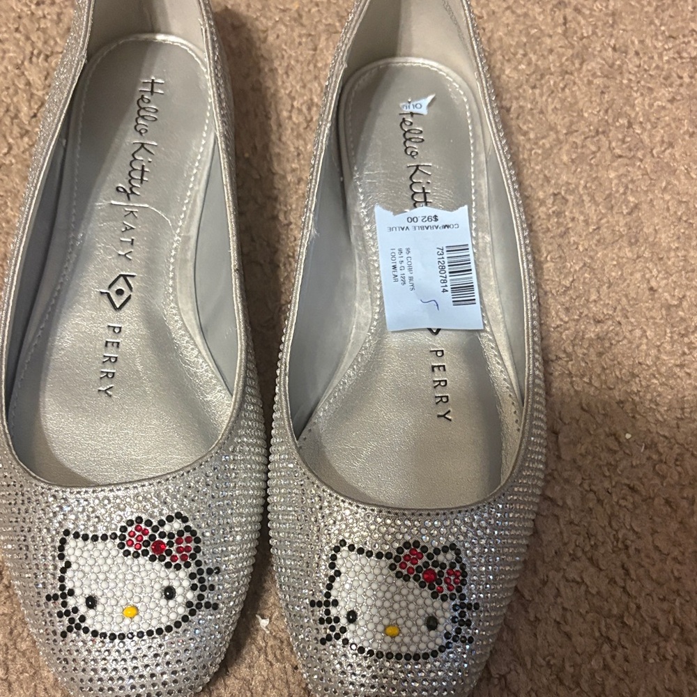 Katy Perry Collections Silver Hello Kitty Flats